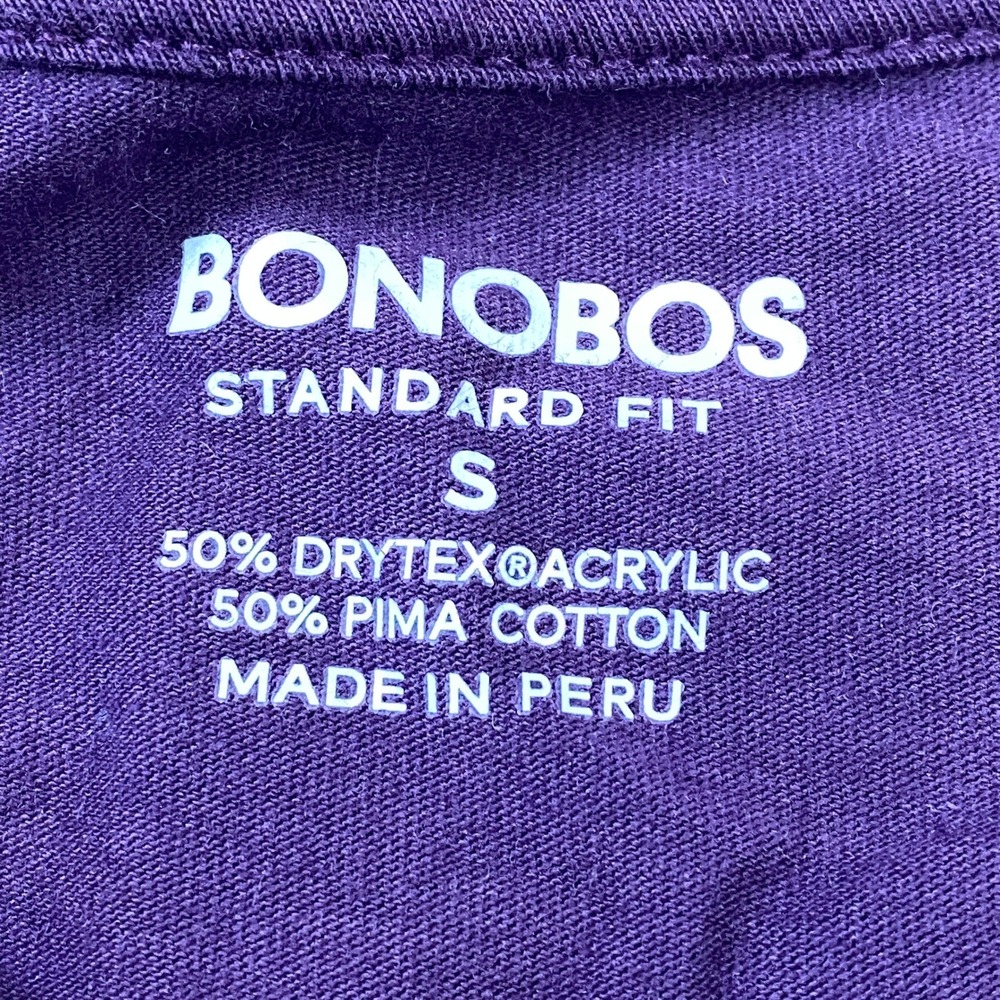 Bonobos T-Shirt Mens Small Pima Blend Standard Fit Purple Casual Short Sleeve - Picture 3 of 8